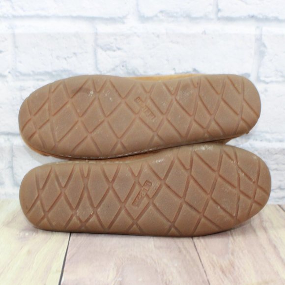 LL BEAN Brown Suede Venetian Shearling Lined Wicked Good Slippers 9 M - Picture 9 of 9